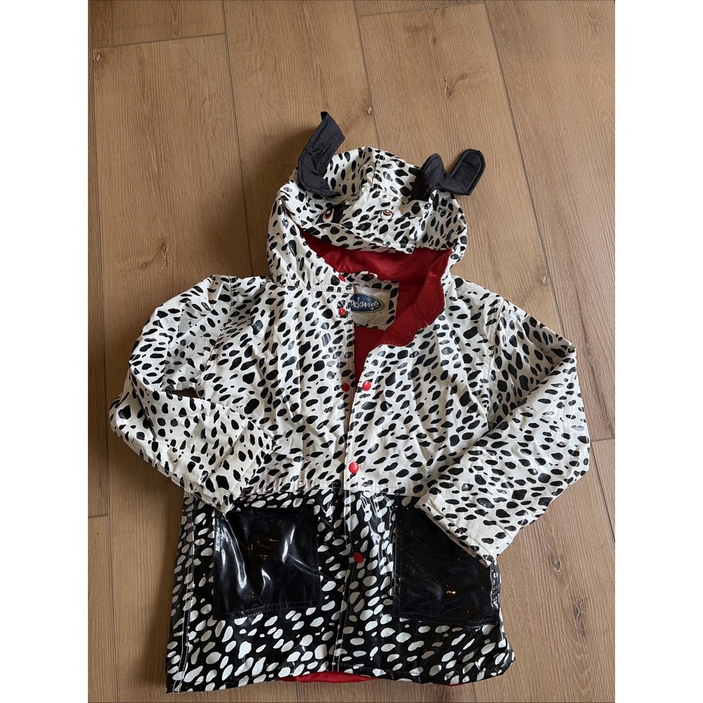 VTG Clockwise‎ Dalmatian Size 5/6 Kids Rain Coat  1980s Dog Halloween Costume